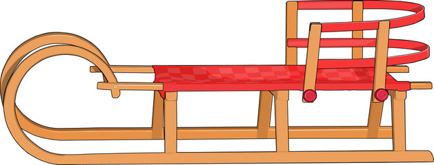 Holz-Schlitten (Wooden Sledge) Vektor