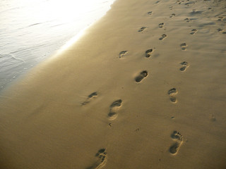Fußspuren im Sand