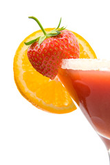 Fresh tropical strawberry cocktails