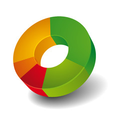 Obraz premium Wykres sektorowy