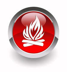 Fire glossy icon