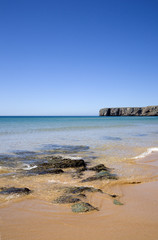 Fototapeta na wymiar the blue beaches of the Algarve, Portugal