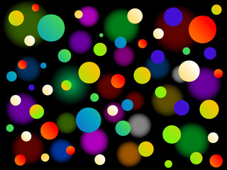 Abstract light background from coloured circles.