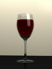 Red wine glass