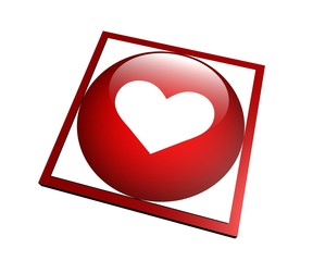 heart square button
