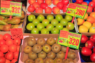 Obst und Gemüse, Marktstand, Spanische Früchte