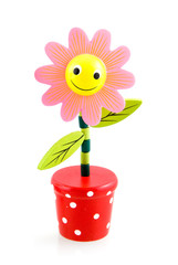Funny flower on white background
