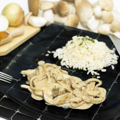 beef steak with mushroom sauce