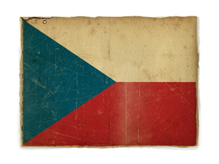 grunge flag of Czech republic