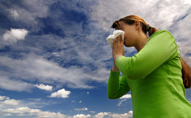 Blowing nose