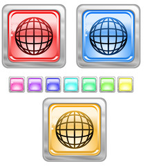 Color web buttons. Vector illustration