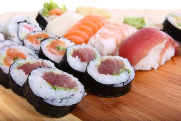 Traditional Japanese sushi,  japanese food, home sushi