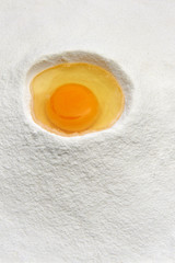 Flour and eggs ready for mixing