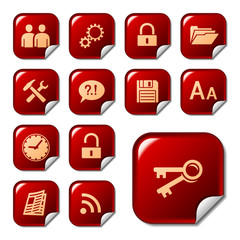 Web icons, buttons. Sticker series 3