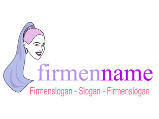 Firmenlogo Friseur, lange Haare
