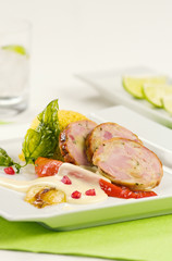 Meat roll with couscous