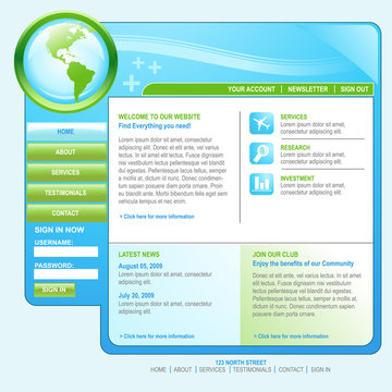 Blue Green Earth Website Template