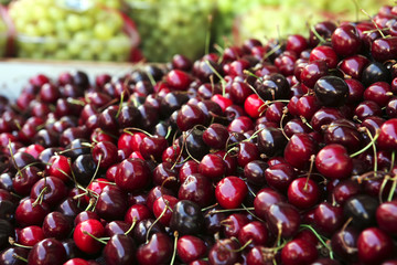 heap of red cherry