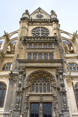 Fototapeta na wymiar Paris- st. Eustache gothic cathedral