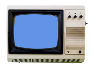 Old small TV set isolated