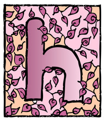 Vecteur enluminure lettre H alphabet