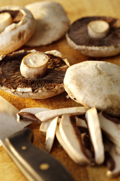 Chopping Mushrooms