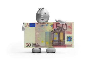 Mann Knete Geld Euro