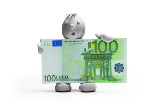 Mann Knete Geld Euro