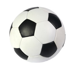 Fototapeta premium black and white soccer ball on a white background. (isolated)