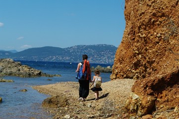 Fototapeta premium randonnée en bord de mer
