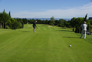 Golfspieler ,Golfplatz Carcassonne/Frankreich