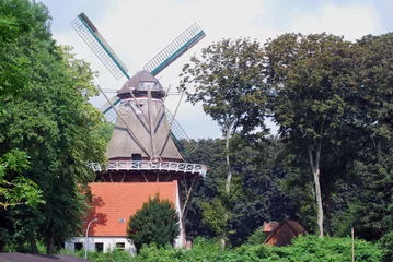 Papier Peint photo Moulins Alte Mühle in Emden