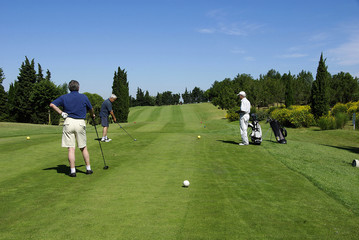 Obraz premium Golfspieler ,Golfplatz Carcassonne/Frankreich