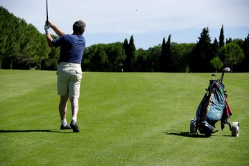 Obraz premium Golfspieler ,Golfplatz Carcassonne/Frankreich