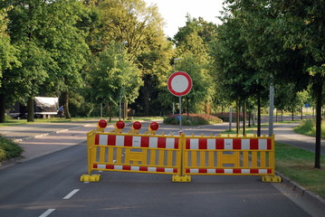 Sperrung einer Bundesstraße