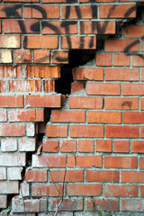Cracked wall.