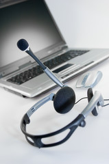 Headset mit Laptop