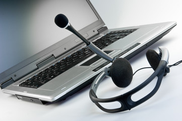Headset mit Laptop