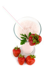 fresh strawberry milkshake