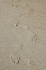 Steps on the sand