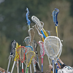 Lacrosse sticks to the sky