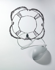 souris connectée usb bouée de sauvetage
