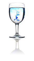 Ink in a glass