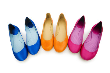 Woman shoes isolated on the white background