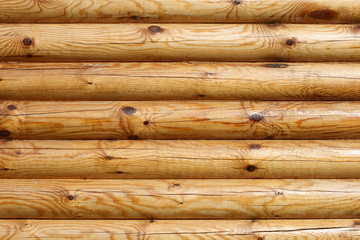 Logs of wooden house