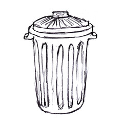 illustration poubelle