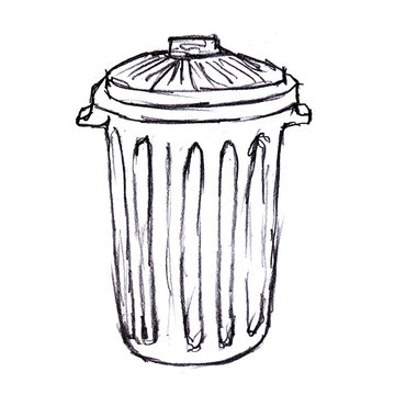 illustration poubelle