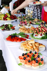 Snack on a banquet table