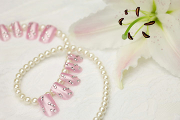 nail and  lily