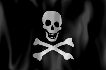 drapeau pirate froissé crumpled banner of pirates